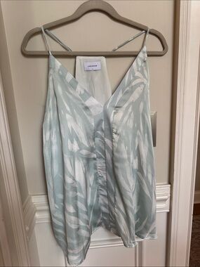 Adrienne Mint Green Floral Satin Cami